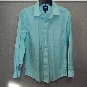 Apt 9 Mens Collared Button Down Dress Shirt Slim Fit Size M 15-15 1/2 32/33